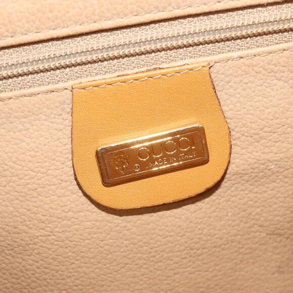 GUCCI Shoulder Bag Canvas Leather Brown Gold - Picture 16 of 16